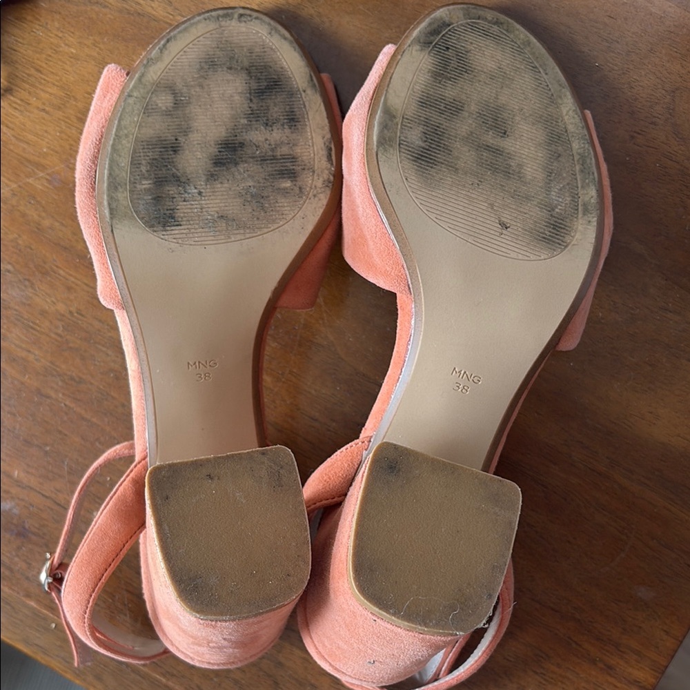 Mango Women's Coral Suede Sandals 38 - Picture 4 of 5
